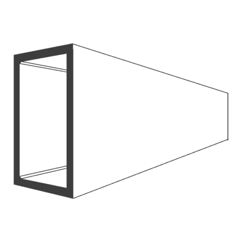 100 x 60 x 6.0 rectangular hollow section S235